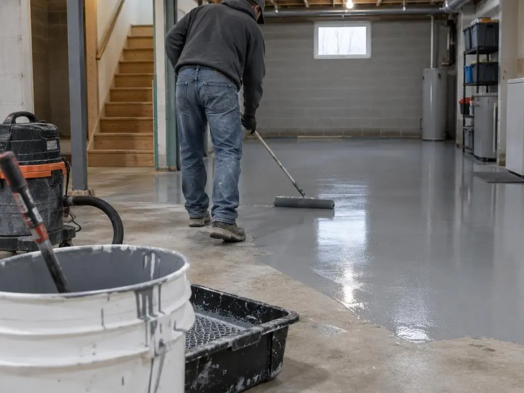 Basement Floor Epoxy in Carmel, IN